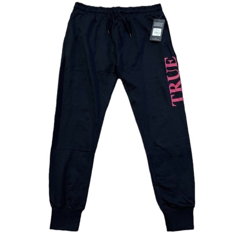 True Religion size S jet black & red True Side Hit Jogger loungewear sweatpants